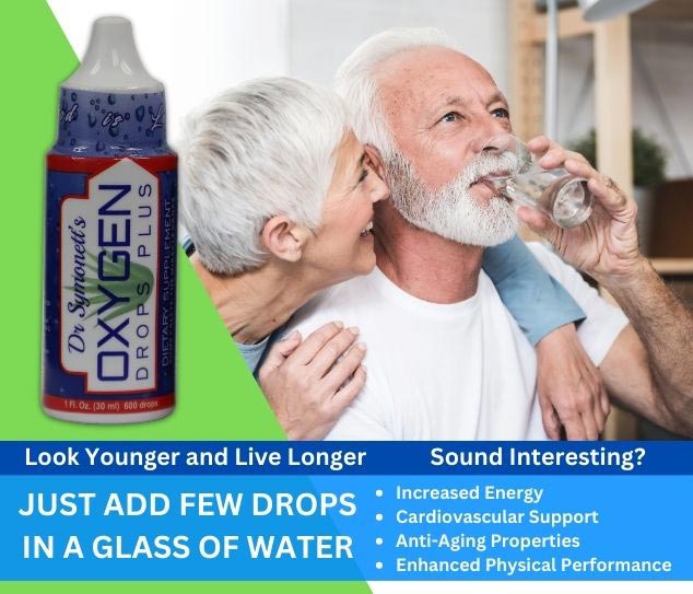 Couple Enjoying Oxygen Drops plus in a glass of water